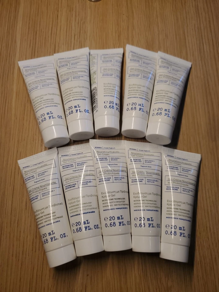 KORRES Greek Yoghurt Nourishing Probiotic Gel-Cream Moisturizer Travel Sz 0.68oz
