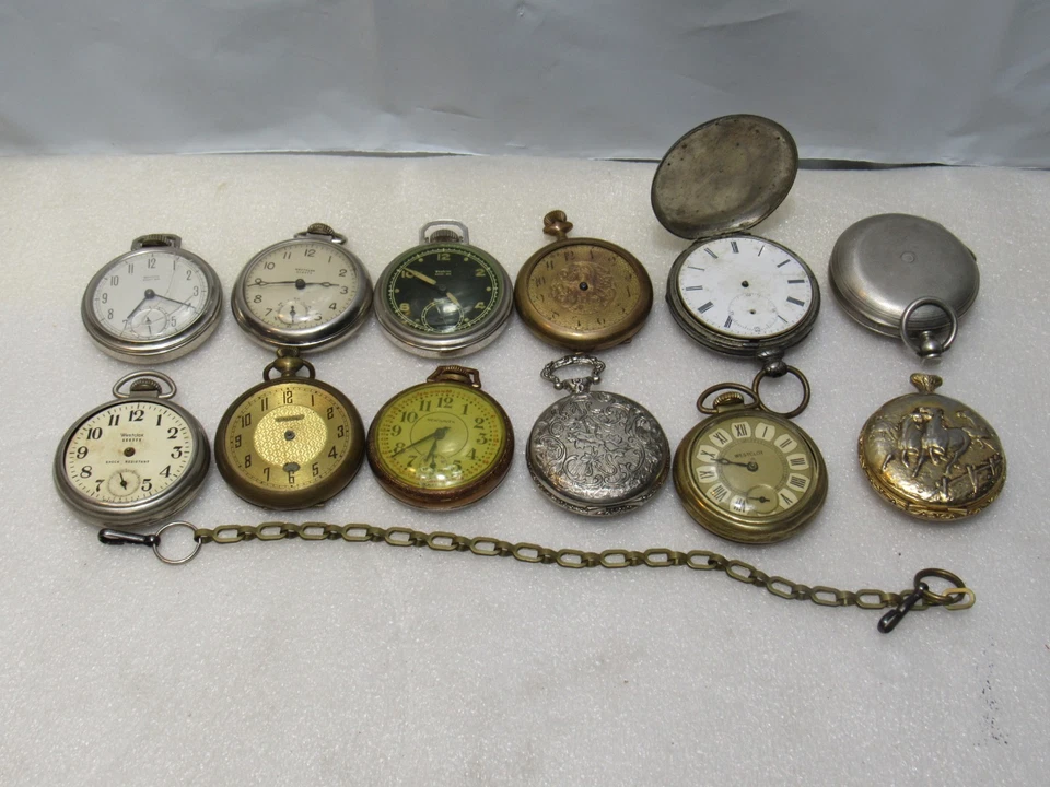 12 peças/reparos de relógios de bolso vintage relojoeiro Westclox New Haven duplex A40 - Imagem 1 de 4
