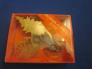 1984 Schmid Gordon Fraser Christmas Teddy Bear Figurine Ornament - Picture 1 of 4