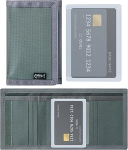 Portafoglio Uomo Nylon Trifold con Inserto Portafoglio 6 Pagine, Ultra Sottile e Sicurezza Wa - Foto 1 di 7