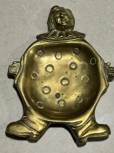 Bandeja de baratija Penco de latón macizo payaso gato todo plato mediados de siglo decoración circo - Imagen 1 de 19