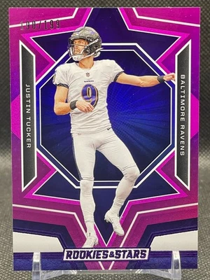 2023 Panini Rookies & Stars - Justin Tucker #7 Purple /199 - Image 1 of 2