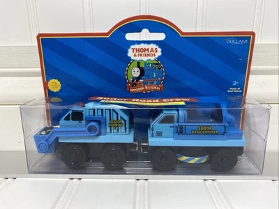 Винтажный 2001 Learning Curve Thomas Деревянная Железная дорога SODOR ROAD CREW Мусор и Подметальная машина - Изображение 1 из 4