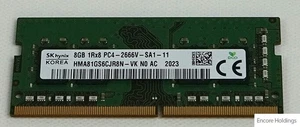 Module mémoire Dell - 8 Go - DDR4 - 2666 MHz - Rang 1 - 260 broches HMA81GS6CJR8N-VK - Photo 1/1