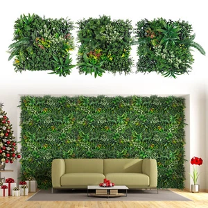 Terrasse 20" x 20" Künstliche Pflanze Zaun Panel Set (3er Set) Kunstgras Wand Dekor - Bild 1 von 7