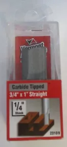 Vermont American 23109 Carbide Tipped 3/4" x 1" Straight 1/4" Shank - Picture 1 of 2