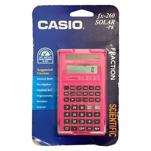 Rosa Casio wissenschaftlicher Taschenrechner fx-260 Solar-pk neu im Paket - Bild 1 von 3