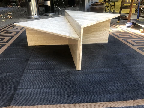 Italian Travertine Coffee Table -Vintage Mid Century Modern Cover