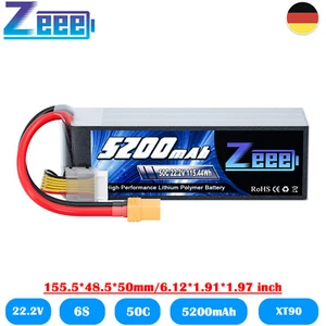 Zeee 6S 5200mAh Lipo Akku 22,2V 50C XT90 für RC Auto Boots LKW Buggy Flugzeug - Bild 1 von 7