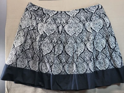 Apt.9 Mujer Negro Estampado Floral Forrado Cremallera Lateral Cierre Falda 24W Foto 1 de 4