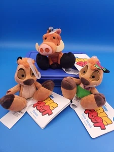 Disney TIMONE HULA PUMBAA Set LOT Tiny Big Feet LION KING Micro Plush NEW NWT - Picture 1 of 4
