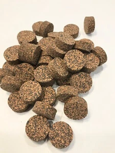 Cork Rings, 12 Dark Spotted, 1 1/4" x 1/2" Solid - Picture 1 of 2