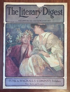 The Literary Digest - Alphonse Mucha Magazine Cover - December 19, 1908 - Imagen 1 de 9