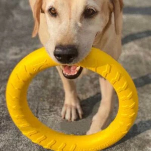 18 cm Rubber Dog Chew Toy Flying Ring for Small/Medium/Large Dogs Pet Toy - Picture 1 of 7
