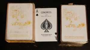 Carte da gioco vintage Ex-Cell-O Corporation congresso con finitura cel-u-tone raro - Foto 1 di 4