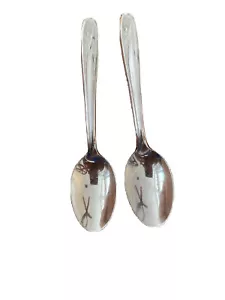 2 cucharas de té imperiales "EARLY ROSE"" de acero inoxidable EE. UU. - Imagen 1 de 4