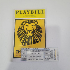 The Lion King Playbill Pantages Theatre LA, CALIFORNIA 2006 with Ticket Stub