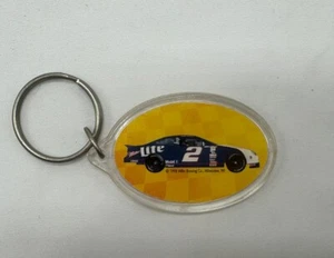 Vintage Nascar 1998 Miller Lite Key Chain Rusty Wallace #2 Blue And Yellow  - Picture 1 of 3