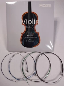 MOGE V1 Violin Strings Set 4/4-3/4 By Road Dog - Picture 1 of 3