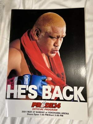PRIDE 14  Program 27th May 2001 Yokohama Arena UFC MMA Fujita VS Takayama - Image 1 of 4