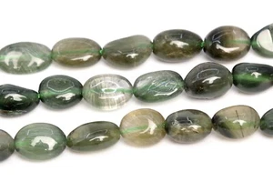 7-9MM Green Rutilated Quartz Pebble Nugget Grade AA Genuine Natural Loose Beads - Foto 1 di 6
