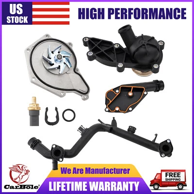 Cooling System PUMP THERMOSTAT Kit For Audi A4 Quattro A5 Quattro Q5 3.2L V6 - Image 1 of 4