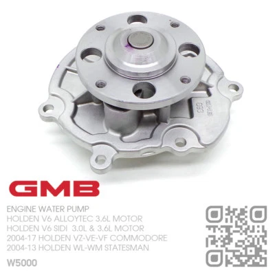 GMB WATER PUMP LY7 V6 ALLOYTEC 3.6L MOTOR [HOLDEN WL-WM CAPRICE/STATESMAN] - image 1 of 4