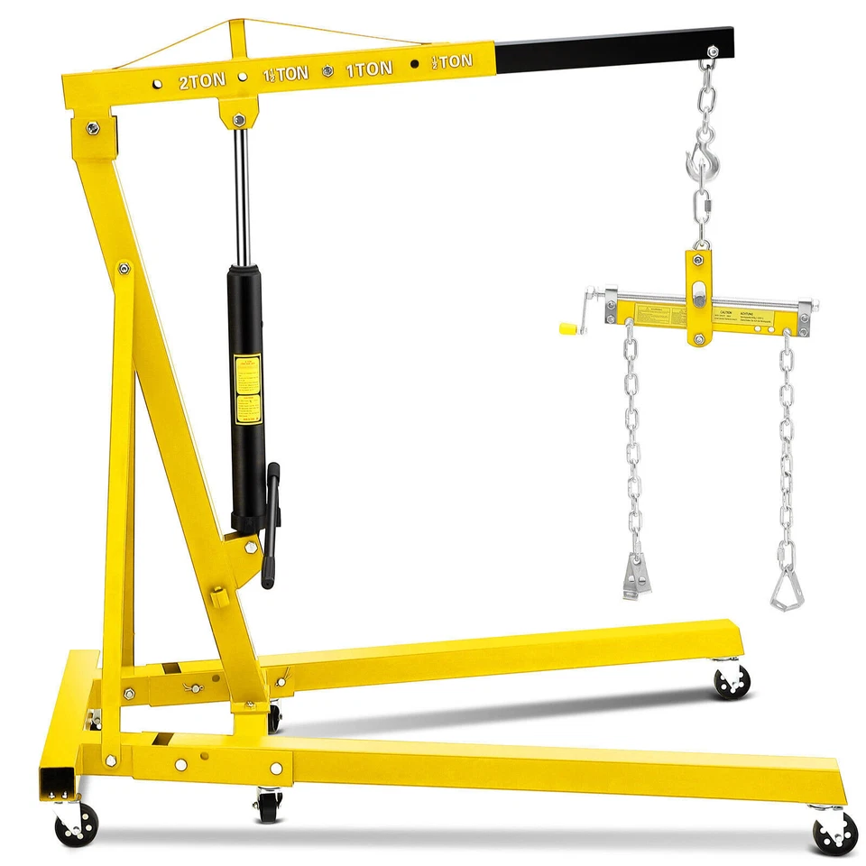 Hydraulic Engine Hoist Crane 4400LBS w/ Leveler Cherry Picker Lift Garage Jack Foto 1 de 1