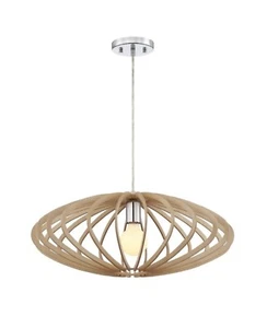 New Designers Fountain Kula Wood Boho Bohemian Dining Chandelier Light Casual - Picture 1 of 3