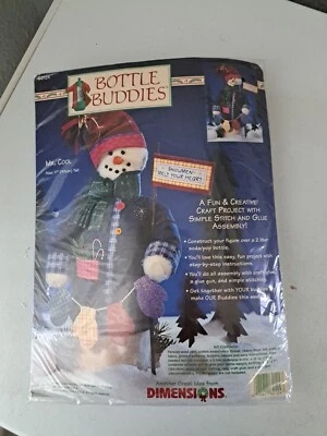 Bottle Buddies - Mr. Cool - 17" Snowman - Dimensions Fabric Felt Craft Kit 62124 - Image 1 of 4