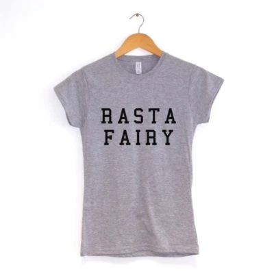 RASTA FAIRY WOMENS T SHIRT MANY COLOURS ootd cute kawaii word tee - Изображение 1 из 4
