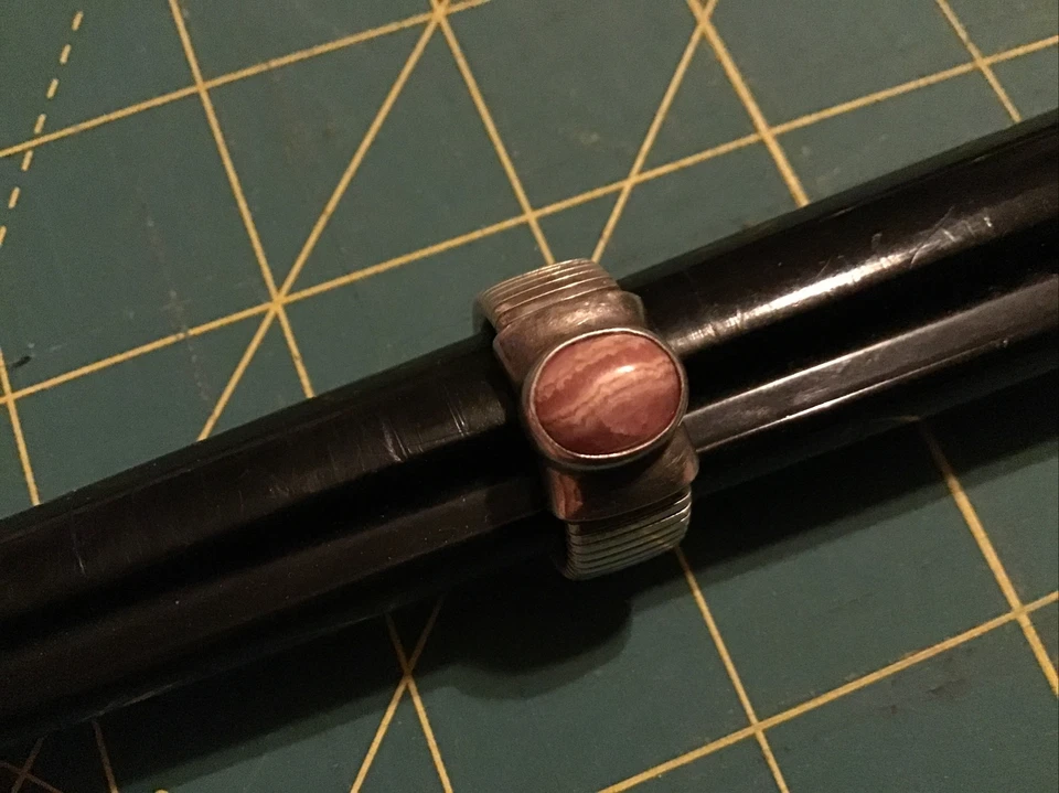 Anillo elástico de piedra rosa esterlina 925 Joseph Esposito ESPO/SIG de colección 8 Foto 1 de 4