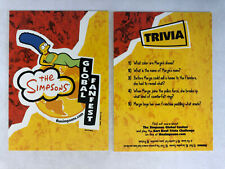 CHEAP PROMO CARD: THE SIMPSONS (Inkworks 1999) GLOBAL FANFEST NO # MARGE Trivia