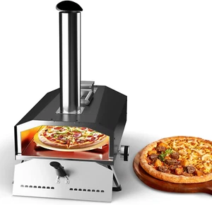 12" Portable Wood Pellet Pizza Oven with 360° Rotating Stone for Perfect Outdoor - Picture 1 of 9