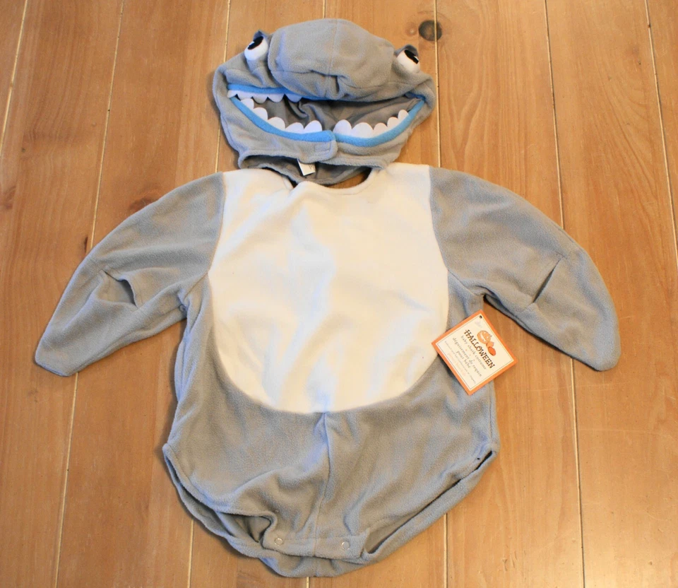 New Pottery Barn Kids BABY SHARK Fish Costume Baby Infant 0-6 Months - Image 1 of 3