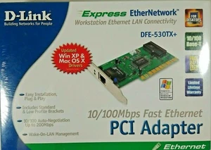 NEW D-Link DFE-530TX+ 10/100 Fast Ethernet Desktop Internal Adapter Sealed FSH - Picture 1 of 2