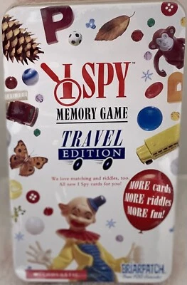 I SPY MEMORY GAME: Travel Edition In Tin; Scholastic Briarpatch BN Sealed, Fr Sh - Image 1 of 2