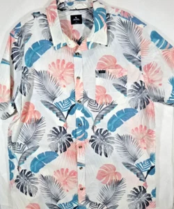 Rip Curl-Mens Hawaiian Shirt-2XL XXL-Floral-Button Down-Short Sleeve Casual - Picture 1 of 8