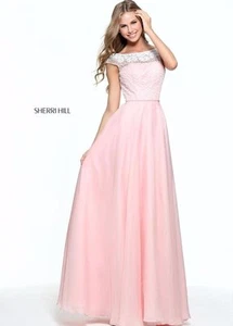 Sherri Hill 51075 Pink Stunning Pageant Prom Gown Dress sz 6 - Picture 1 of 1