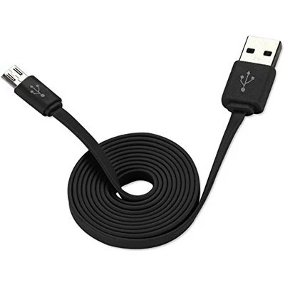 Reiko 1 Meter Flat Data/Sync Cable for Micro-USB Devices (Android, Samsung, Moto - Image 1 of 3