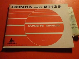 OEM FACTORY OWNERS MANUAL HONDA 1974 MT125 72PAGES NOS - Picture 1 of 2