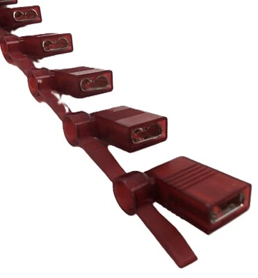 1500 Molex DNFR18250FIB-KD 22-18AWG Red Rht Angle Crimp Sockets for .25" Tab NEW - Image 1 of 4