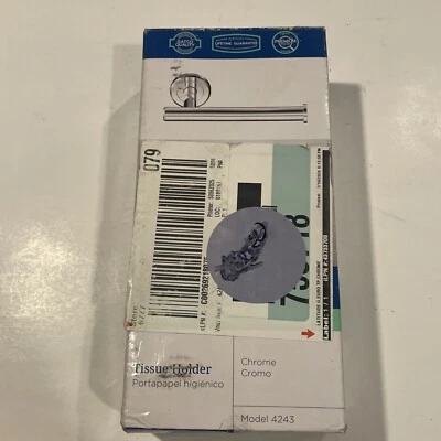 Soporte de papel higiénico Gatco 4243 Latitude II montado en la pared Euro - Cromo Foto 1 de 2