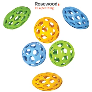 Dog Toy Rubber Football Rugby Ball Lattice Rosewood Cyber Tugger Tug Strong - Picture 1 of 11