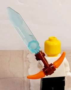 New LEGO Crystal Blade Knife Short Sword Double Claw Hand GUARD Battle Weapon OR - Picture 1 of 1