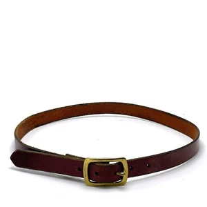 Cinturón para mujer Bearpaw S&L cuero marrón talla 30 hebilla de latón liso hecho en EE. UU. - Imagen 1 de 12