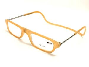 New Magnetic Reading Glasses Honey +2.50 Neck Hanging Eyeglasses 
