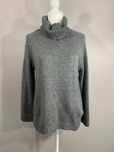 THE LIMITED Women’s Gray Turtleneck Pullover Sweater M Long Sleeves Wool Blend - Picture 1 of 8