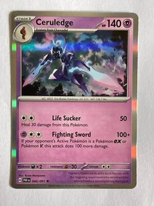 POKEMON CERULEDGE #040/091 SELTENES HOLOFOIL PALDEANISCHE SCHICKSAL NM KARTE - Bild 1 von 2