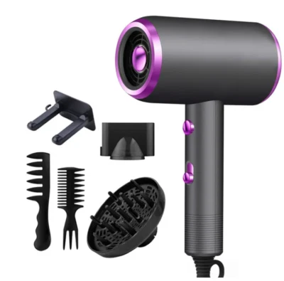 Hair Blow Dryer Heat Brush Professional 1800W Fan Cool Portable Negative Ionic - Image 1 of 4
